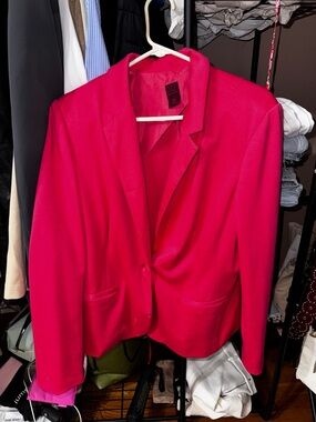 212 Collection Vibrant Pink Single-Button Blazer